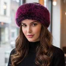 White Elegant Faux Fur Winter Headband Earmuff