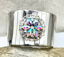 Boho Floral  Crystal  Statement Cuff Bracelet
