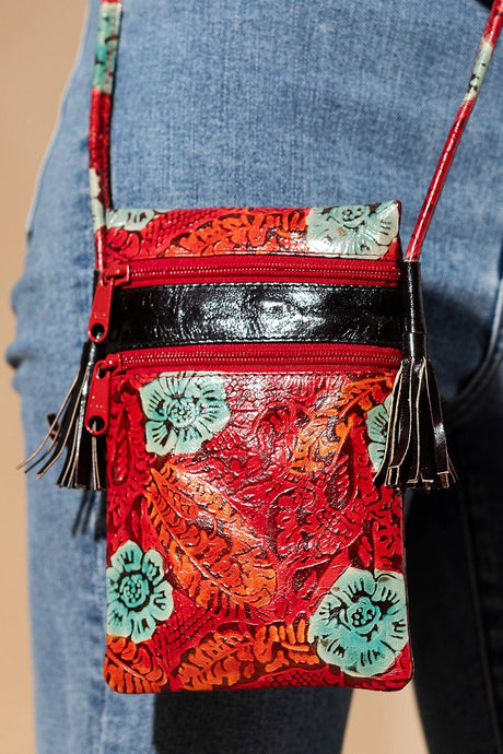Emma Hand-painted Genuine Leather Cellphone Bag