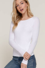 Off White Long Sleeve Round Neck Double Layer Tee
