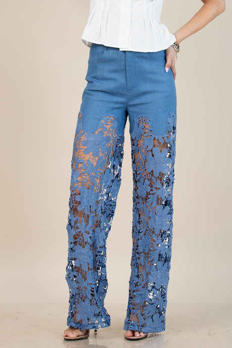 Denim Thalia Lace Mix Sold Party Pants
