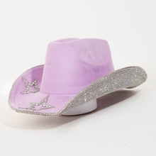 Rhinestone Stars Studded Cowboy Hat: Fuchsia
