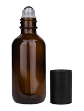 Boston Round Amber Bottle-60ml: Matte Silver