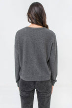 Charcoal Knit Top