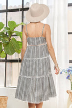 Black Gingham Washed Dress
