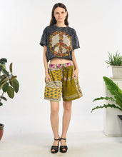 Yellow & Olive Cotton Shorts