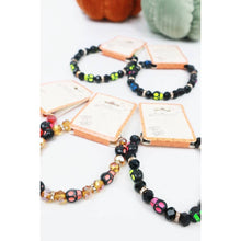 Colorful Halloween Theme Skull Bracelet: MIX COLOR / ONE(12)