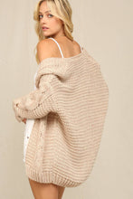 Mink Cozy-Knit Cable Cardigan