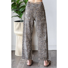 Brown Leopard Washed Distressed Oli+Hali Pants