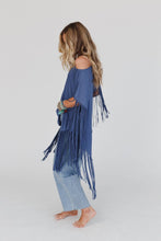 Denim Showstopper Fringe Top