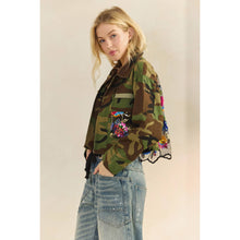 Camo Sequin Contrast Veveret Jacket
