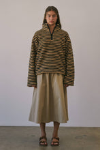 HT3686 Mandy Half Zip Fleece Pullover (TAUPE/BLACK): TAUPE/BLACK / S-M-L (3-2-1)