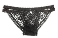 Black Strappy Lace Bikini Underwear