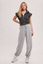 Heather Grey Drawtring High Waist Joggers