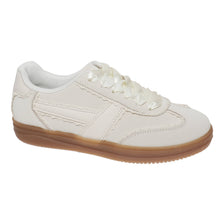 Cream Minimalist Everyday Lace Up Sneakers