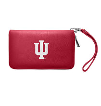 Dark Red NCAA Indiana Hoosiers Pebble Organizer Zip Wallet