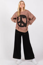 Coco Brown Washed Peace Resto Sweatshirt