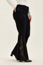 Black MR JAQUELINE w/ Lace Hem Detail Shadow Luxe Judy Blue Jeans
