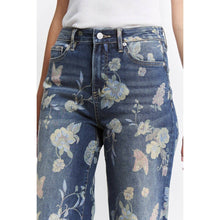 Floral Blue High Rise Wide Leg Embellishment Mica Jeans