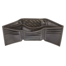 Wallet Leather Brown Crosses Badge