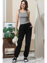 Grey Solid Rib Knit Cami Tank