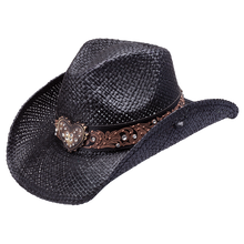 Black Flint Straw Western Drifter Cowboy Hat