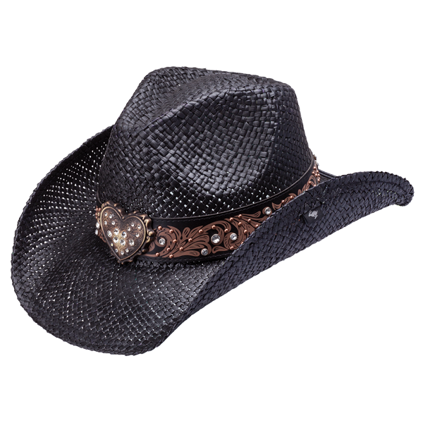 Black Flint Straw Western Drifter Cowboy Hat