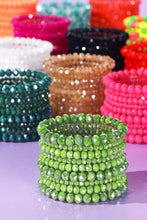 Glass Bead 9 Set Bracelet: JBK-MIDNIGHT LUXE