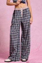 Midnight Contrast Waistband Plaid Boxer Pants