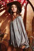 Green Multi Striped Long Sleeves V Neck Blouse Bucketlist Top