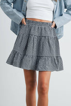 Black Ibory High Waist Tiered Check Skirt