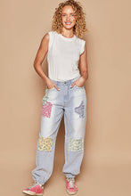 Denim Patches detail denim jogger POL pants