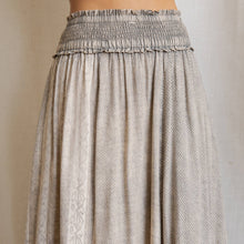 Latte Rustic Textured Smocked Waist Ruffled Tiered Maxi Skirt