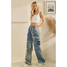 Denim Washed Leopard Oli+Hali Jeans