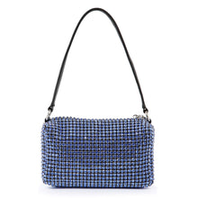 Petite Rhinestone Bling Shoulder Bag: Black