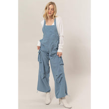 Corduroy Cargo HYFVE Overalls: Blue