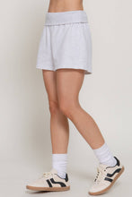 Grey Marl Contrast Folded Waistband Sweat Shorts