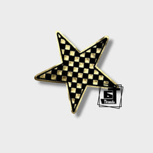 Metallic Checkered Stars....Cap Patches