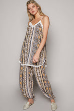 POL Cream Multi colored printed woven casual pants
