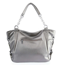 Pewter Sparkling Fringe Shoulder Bag