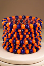 Glass Bead 9 Set Bracelet: MRD-RUBY ROYALE
