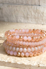 Opal Olive Glass Bead 9 Set Bracelet