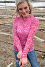 Pink Bandana Babe Mesh Top
