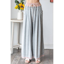 Heather Grey Washed Wide Leg Oli+Hali Pants