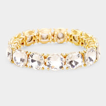 Multi Crystal Round Stretch Evening Bracelet