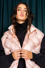 Baby Pink Button-up Down Puffer Vest
