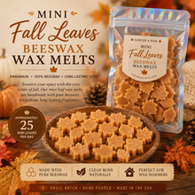 Mini Fall Leaves Wax Melts | Handmade Beeswax Melts: Golden Pear & Brown Sugar