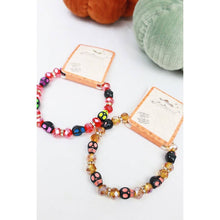 Colorful Halloween Theme Skull Bracelet: MIX COLOR / ONE(12)