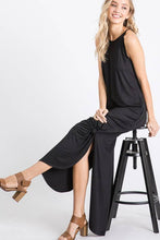 Black Solid Maxi Dress