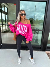 Santa Baby Heliconia Off Shoulder Graphic Crewneck